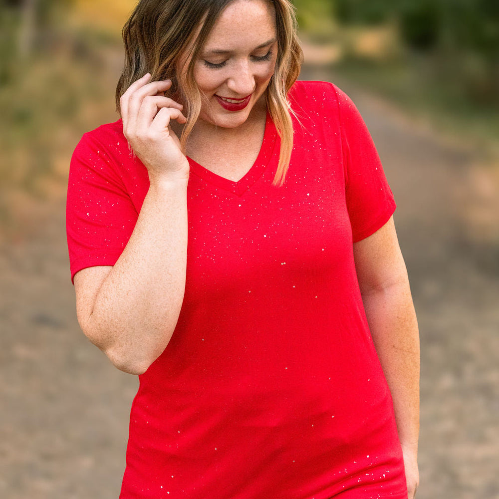 
                      
                        Olivia Tee - Red Sparkle
                      
                    