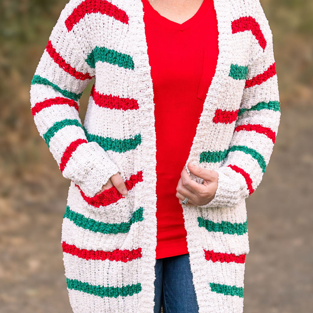 
                      
                        Christmas Stripe Cardigan
                      
                    