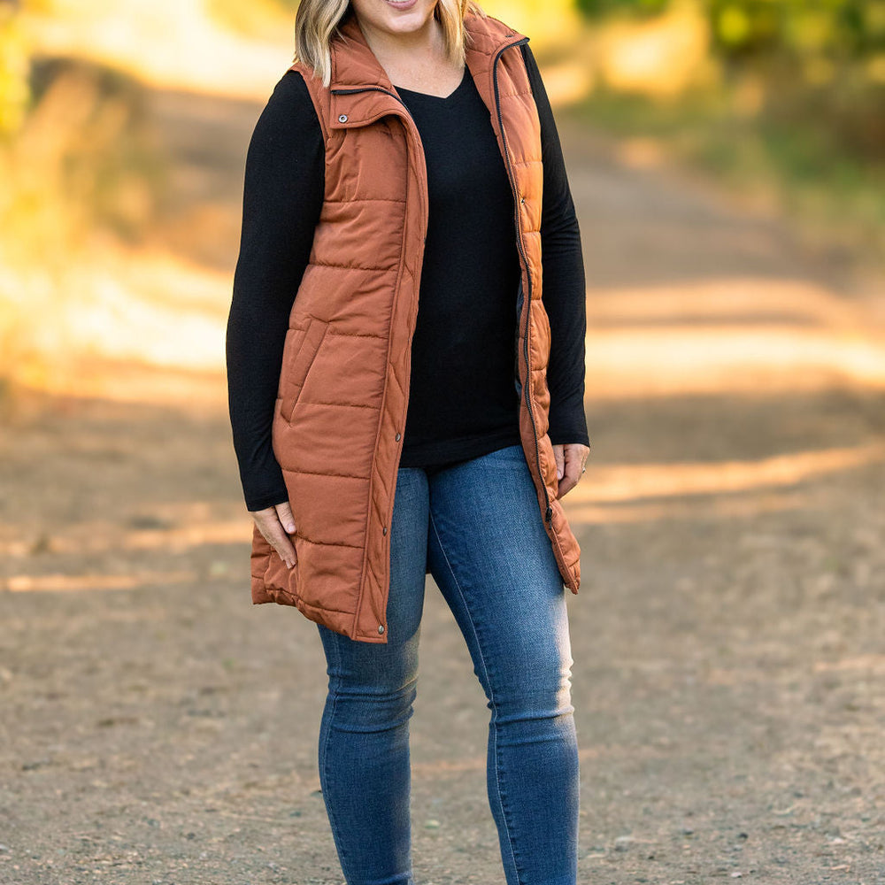 
                      
                        Harlow Long Vest - Cinnamon
                      
                    