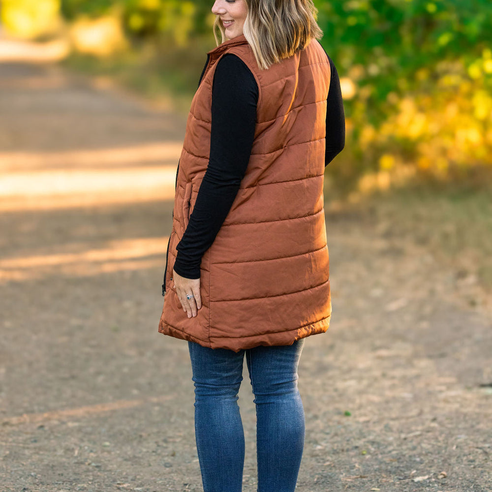 
                      
                        Harlow Long Vest - Cinnamon
                      
                    