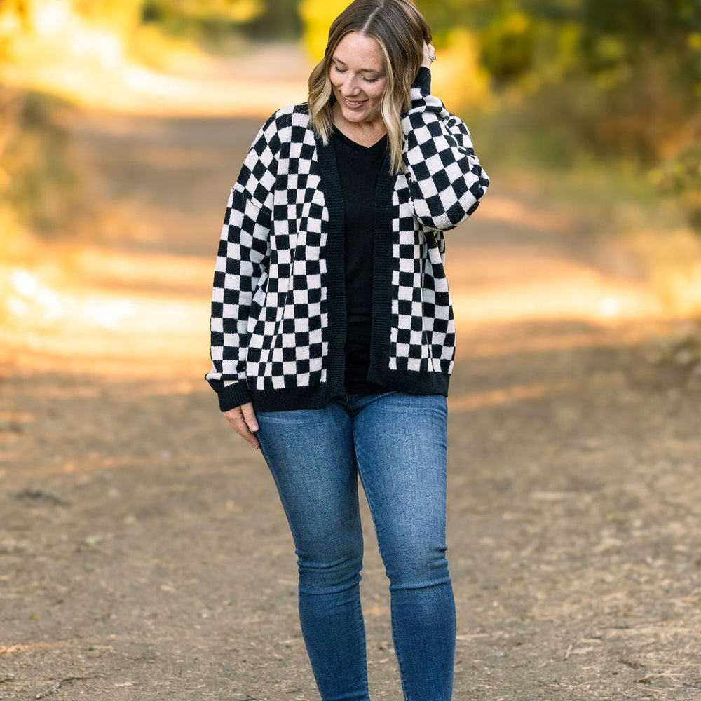 
                      
                        Black Checker Cardigan
                      
                    