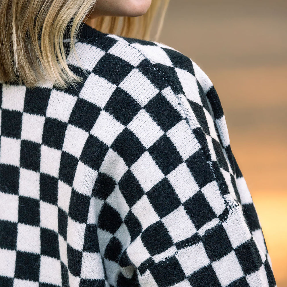 
                      
                        Black Checker Cardigan
                      
                    