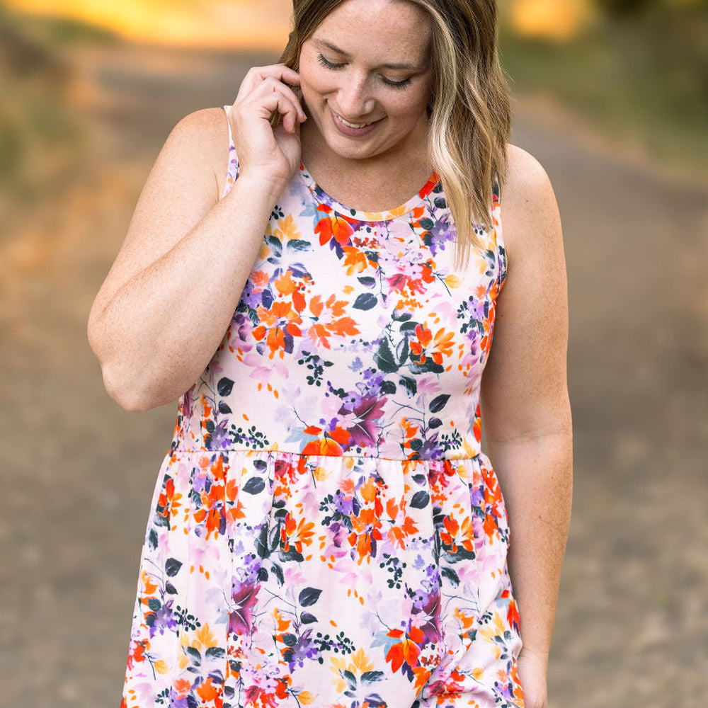 
                      
                        Renee Ruffle Tank - Fall Floral Leaves
                      
                    