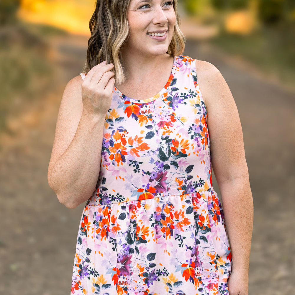 
                      
                        Renee Ruffle Tank - Fall Floral Leaves
                      
                    