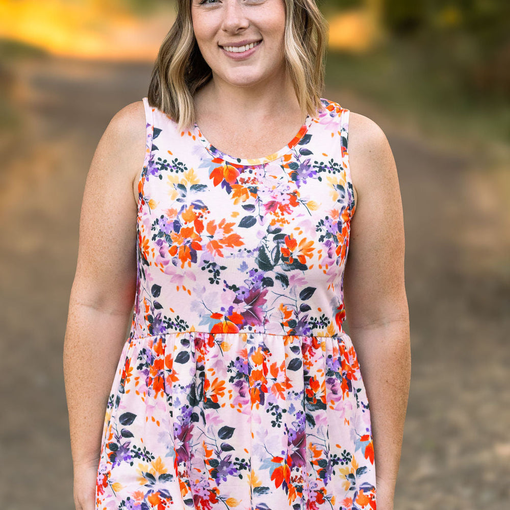 
                      
                        Renee Ruffle Tank - Fall Floral Leaves
                      
                    