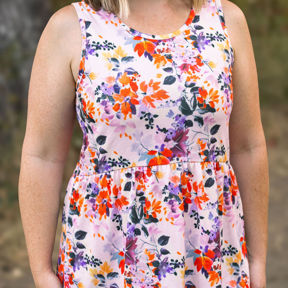 
                      
                        Renee Ruffle Tank - Fall Floral Leaves
                      
                    