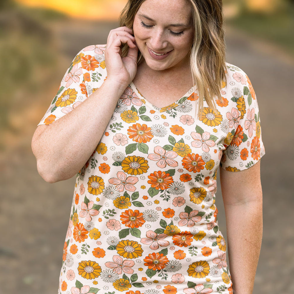 
                      
                        Chloe Cozy Tee - Fall Boho Floral
                      
                    