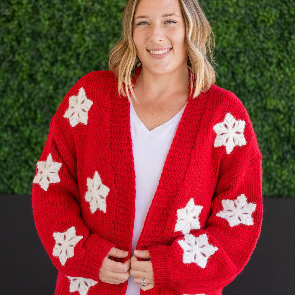 
                      
                        Snowflake Cardigan - Red
                      
                    