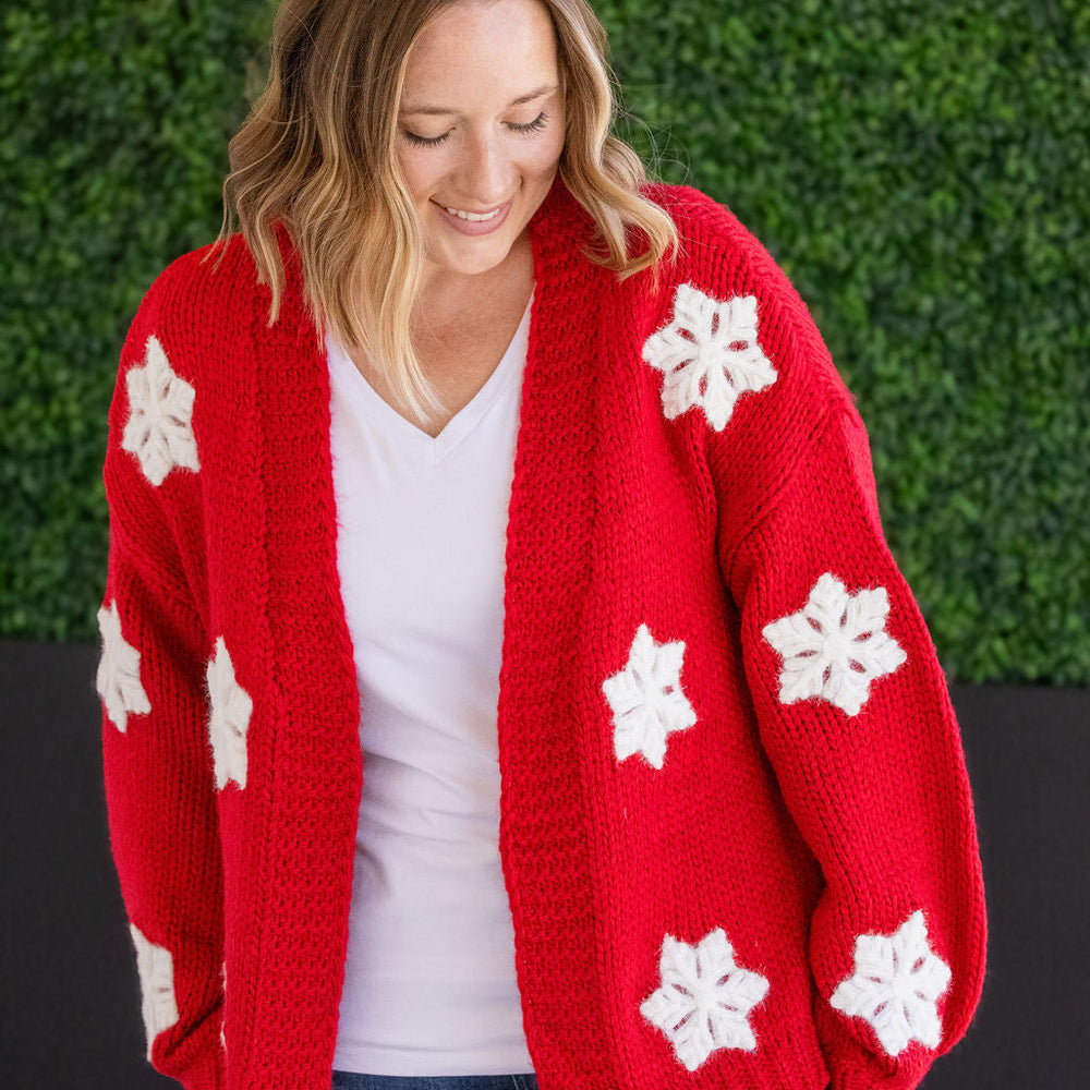 
                      
                        Snowflake Cardigan - Red
                      
                    