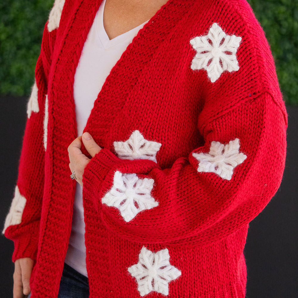 
                      
                        Snowflake Cardigan - Red
                      
                    