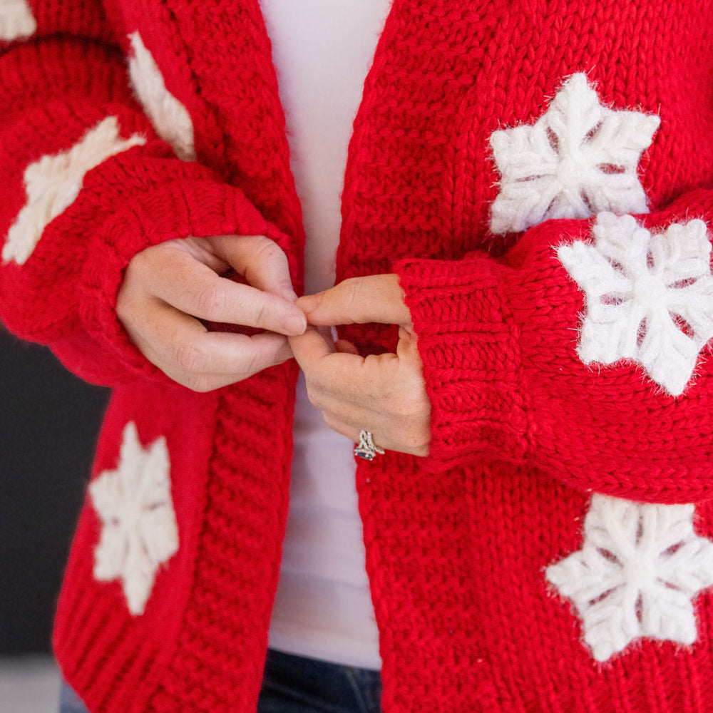 
                      
                        Snowflake Cardigan - Red
                      
                    