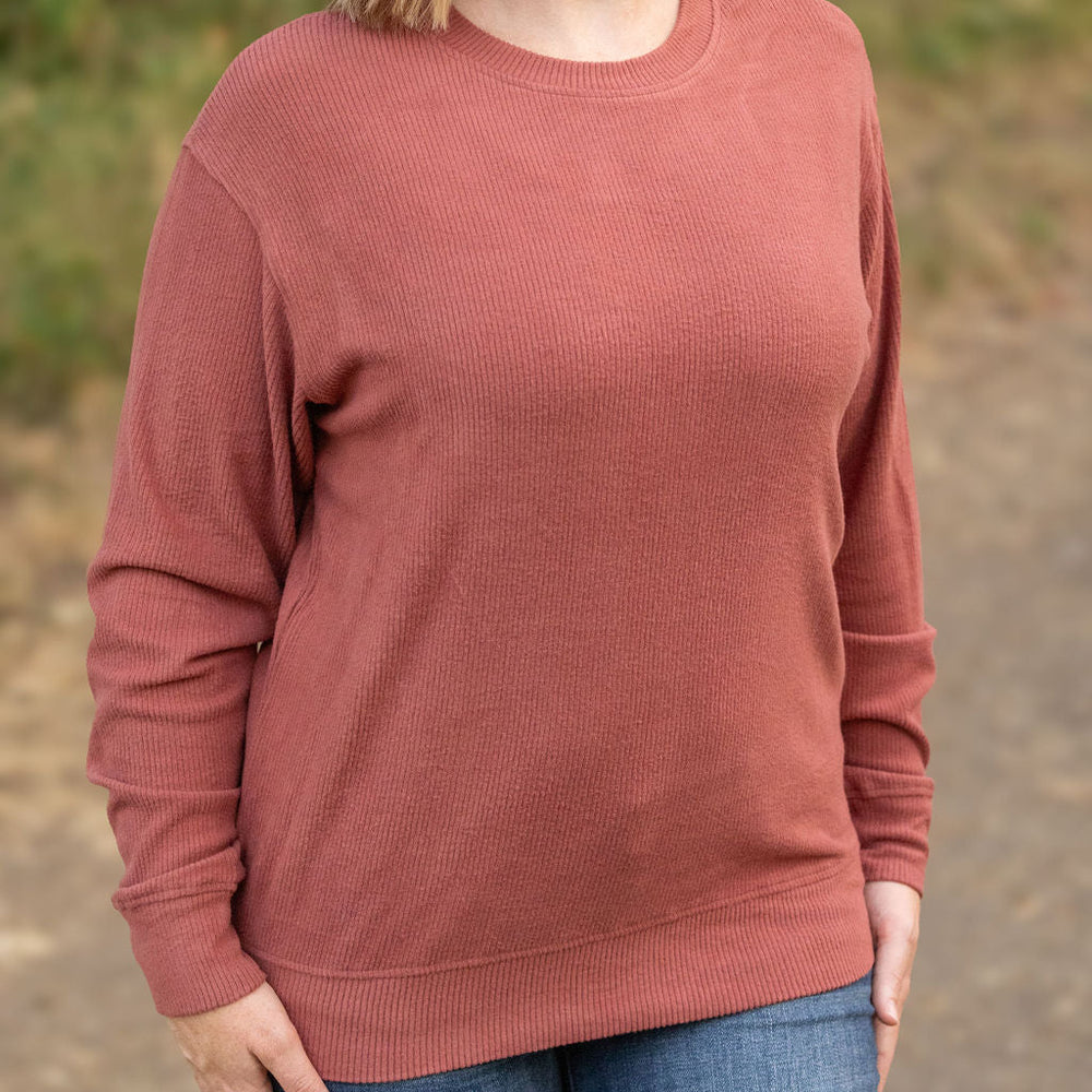 
                      
                        Corrine Ribbed Pullover Top - Terra Cotta
                      
                    