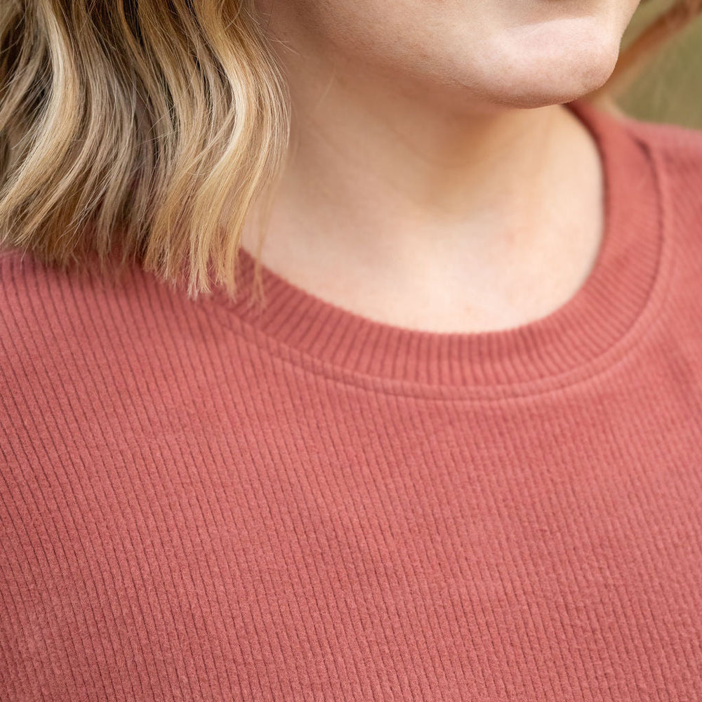 
                      
                        Corrine Ribbed Pullover Top - Terra Cotta
                      
                    