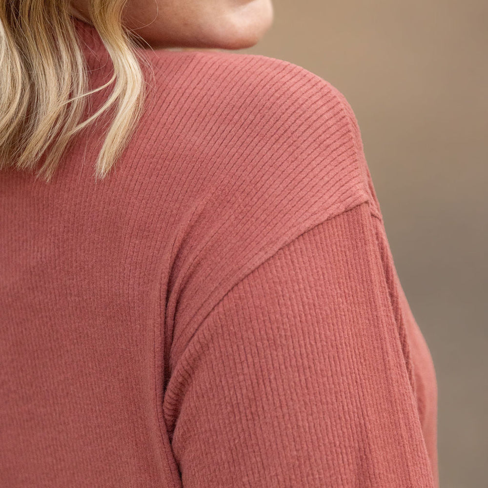 
                      
                        Corrine Ribbed Pullover Top - Terra Cotta
                      
                    