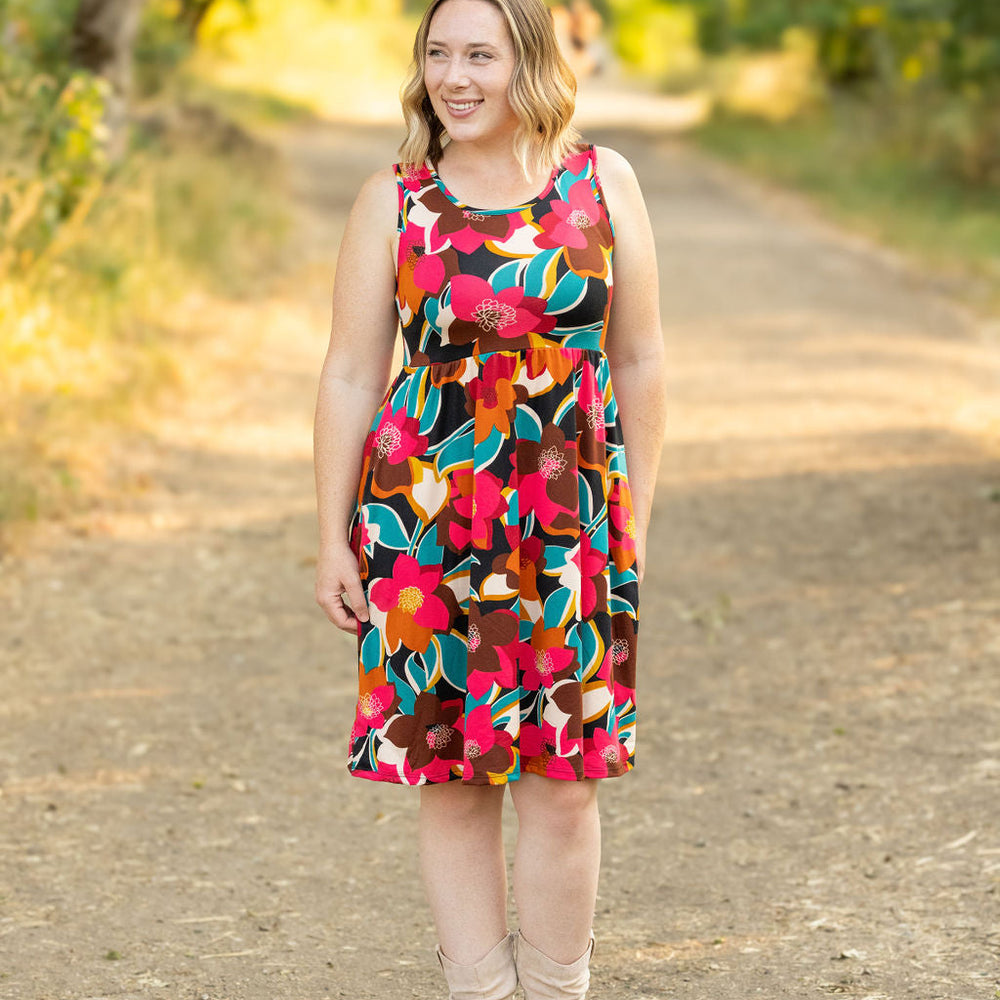 
                      
                        Kelsey Tank Dress - Bold Magenta Floral
                      
                    