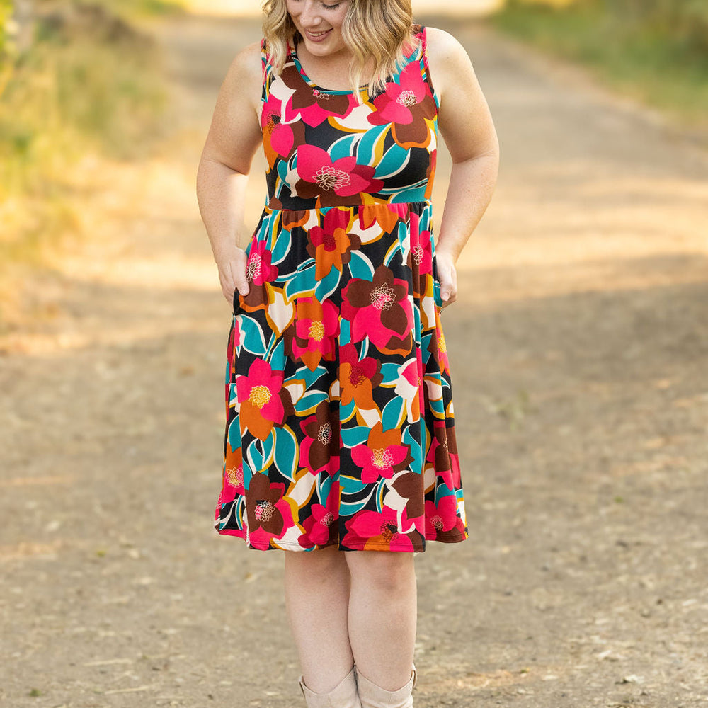 
                      
                        Kelsey Tank Dress - Bold Magenta Floral
                      
                    