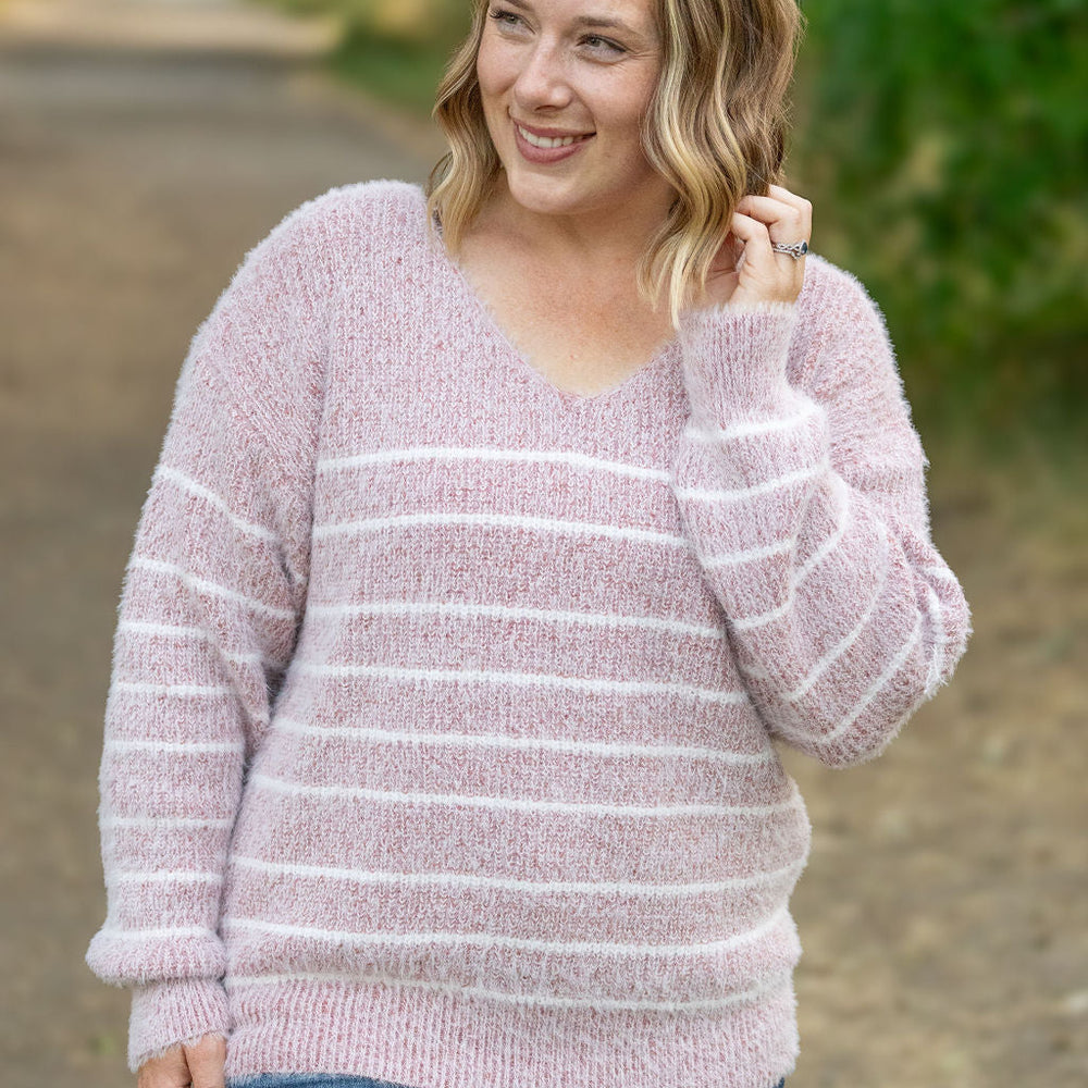 
                      
                        Cozy Striped Sweater - Mauve
                      
                    