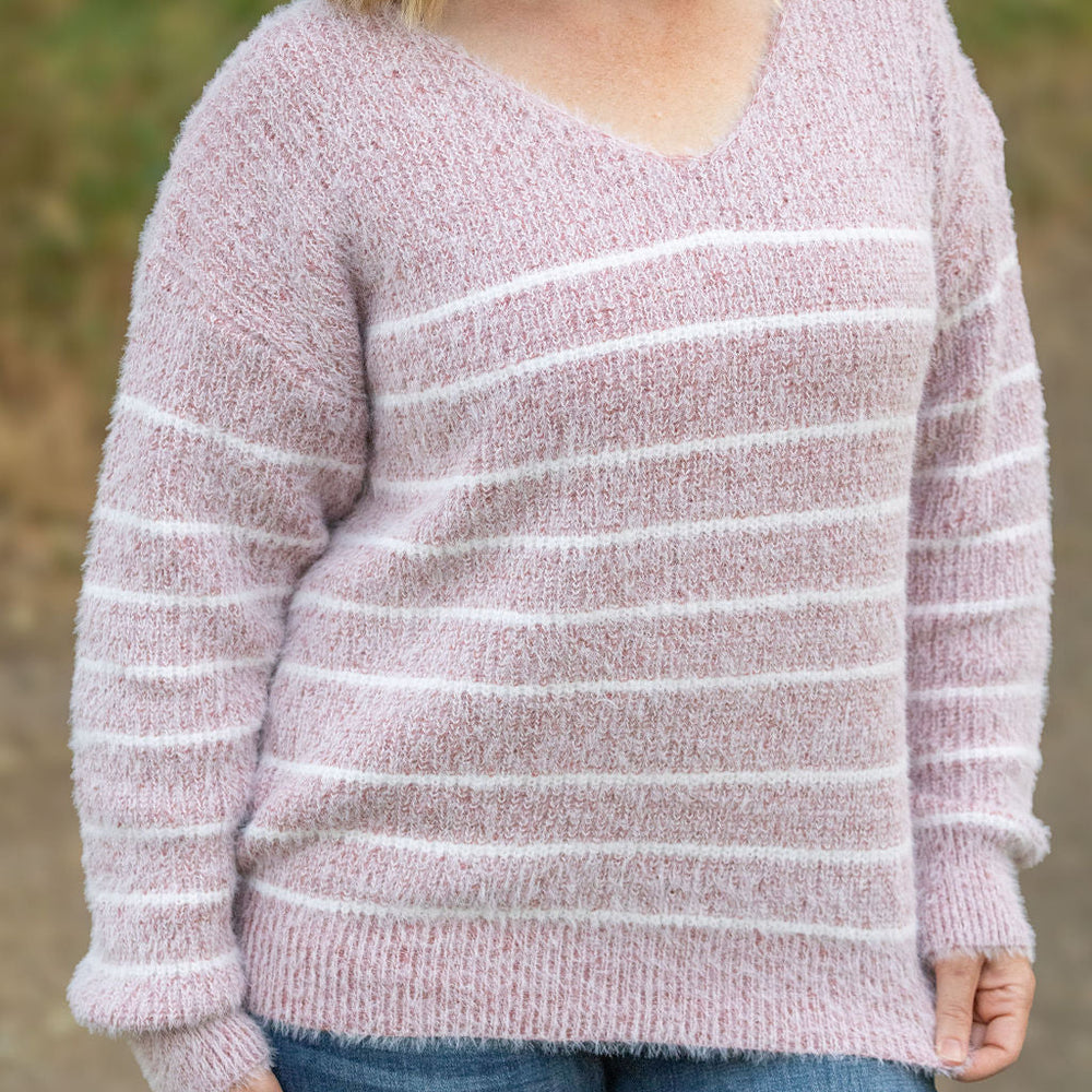 
                      
                        Cozy Striped Sweater - Mauve
                      
                    