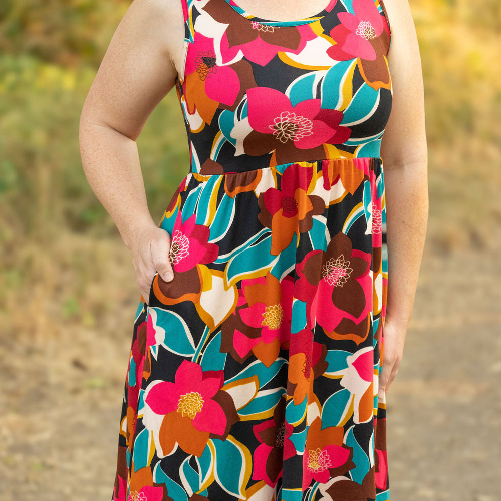 
                      
                        Kelsey Tank Dress - Bold Magenta Floral
                      
                    