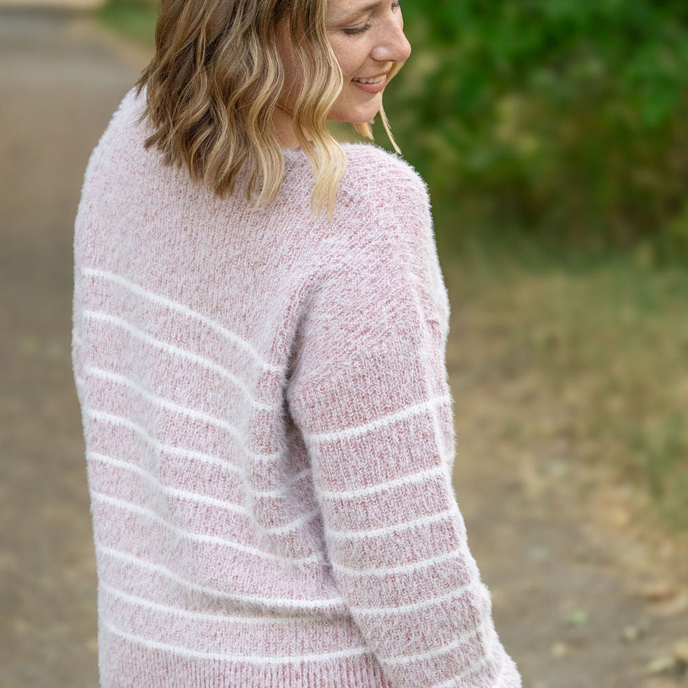 
                      
                        Cozy Striped Sweater - Mauve
                      
                    