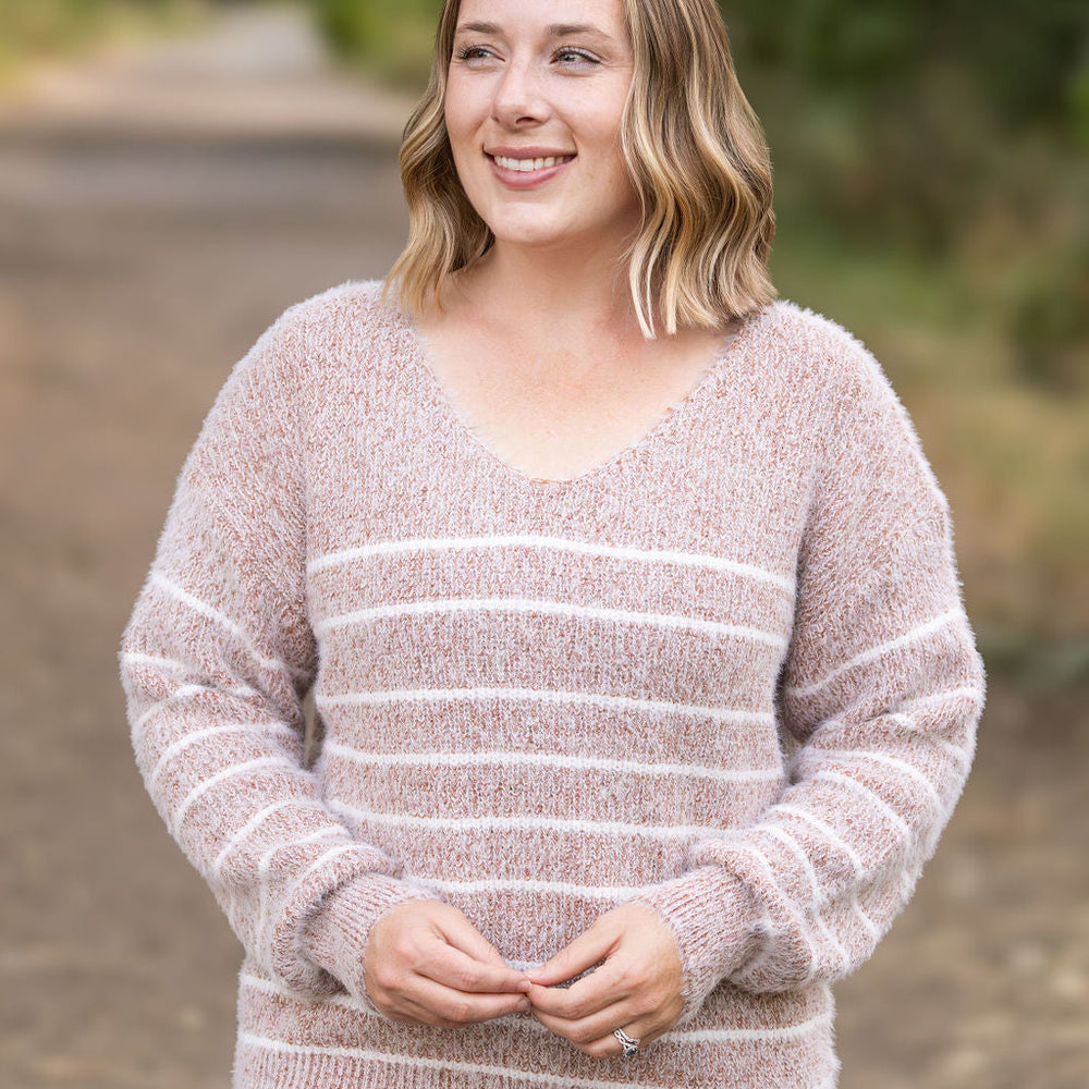 
                      
                        Cozy Striped Sweater - Rust
                      
                    