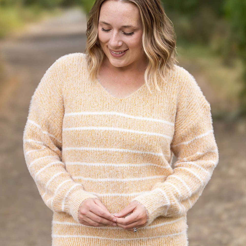 
                      
                        Cozy Striped Sweater - Mustard
                      
                    