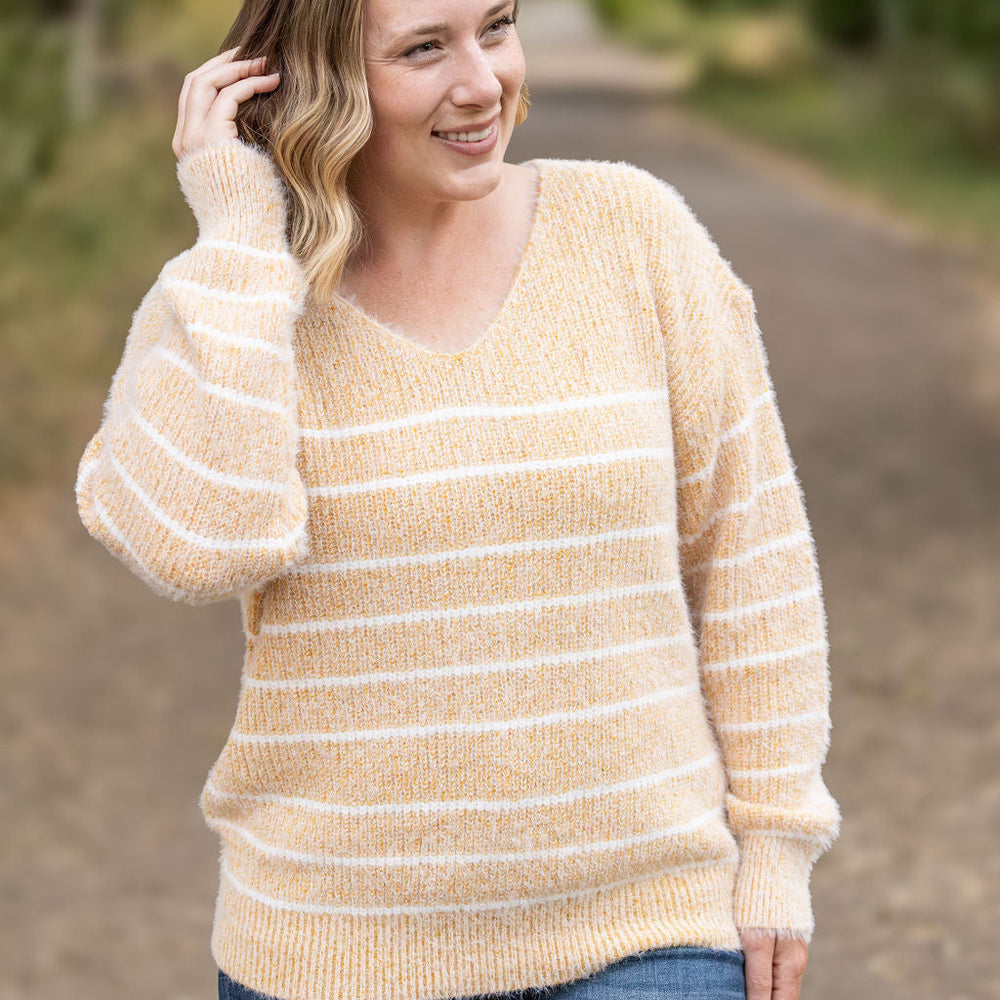 
                      
                        Cozy Striped Sweater - Mustard
                      
                    