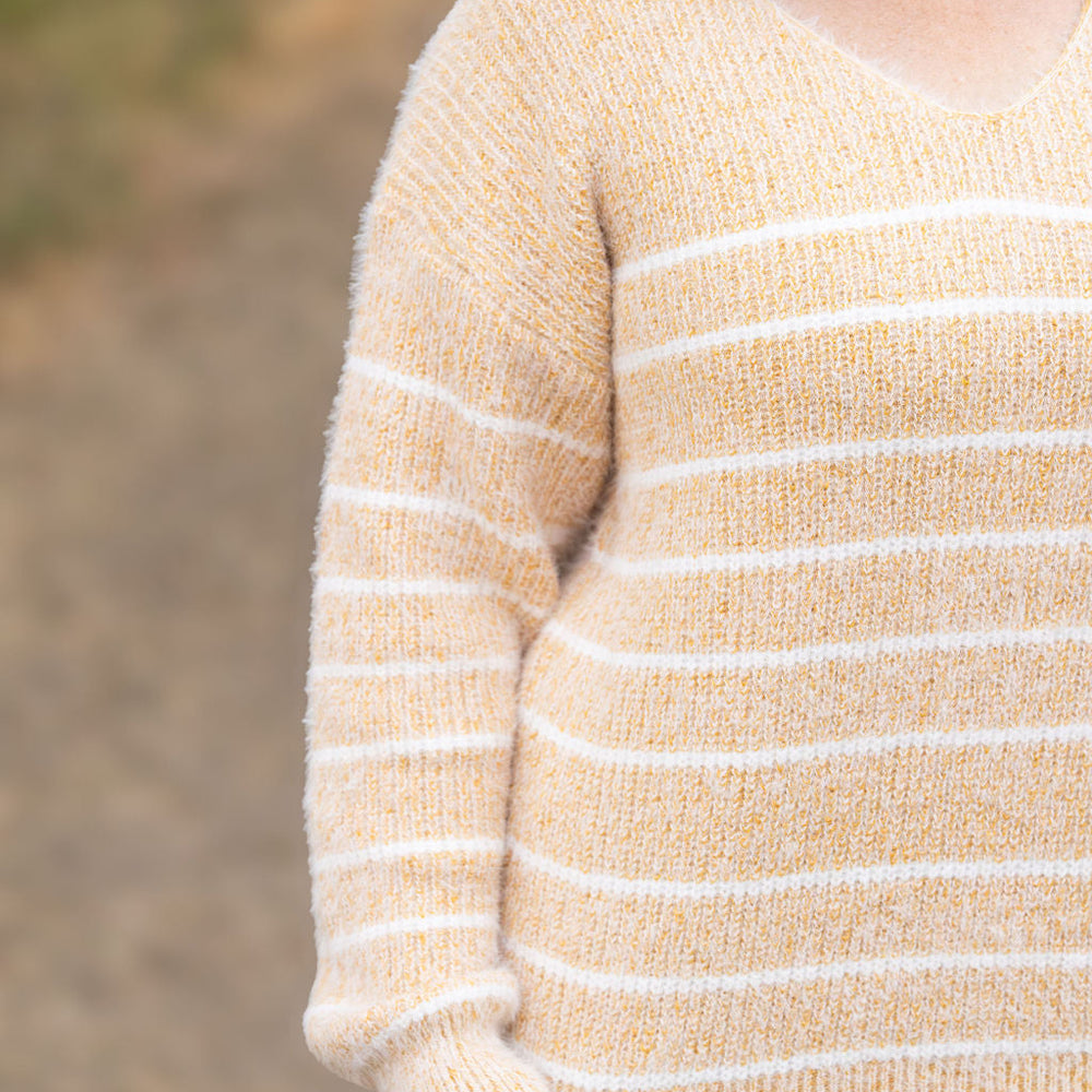 
                      
                        Cozy Striped Sweater - Mustard
                      
                    