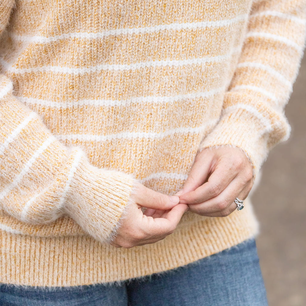 
                      
                        Cozy Striped Sweater - Mustard
                      
                    