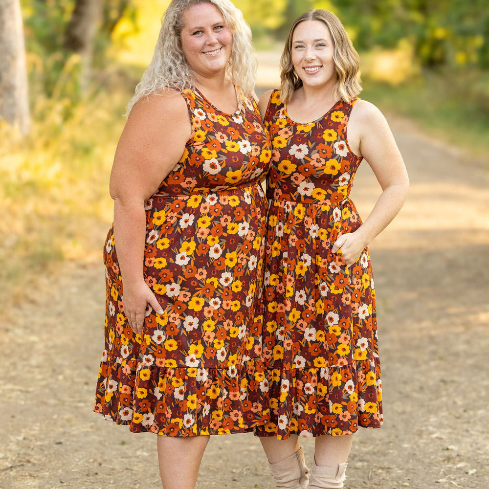 
                      
                        Bailey Dress - Brown Fall Floral
                      
                    