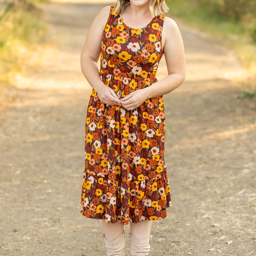 
                      
                        Bailey Dress - Brown Fall Floral
                      
                    