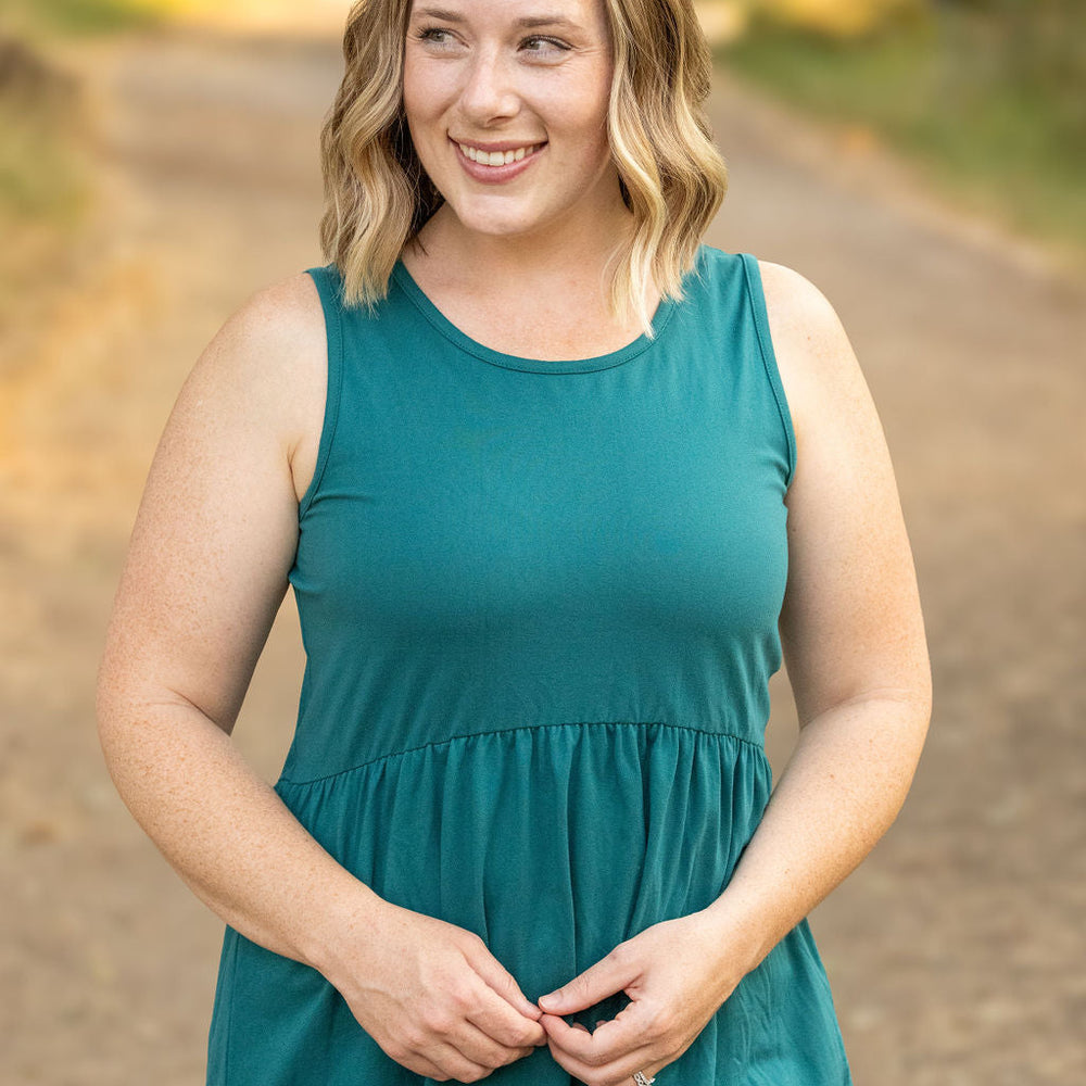 
                      
                        Renee Ruffle Tank - Teal
                      
                    