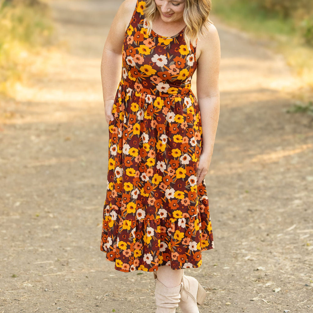 
                      
                        Bailey Dress - Brown Fall Floral
                      
                    