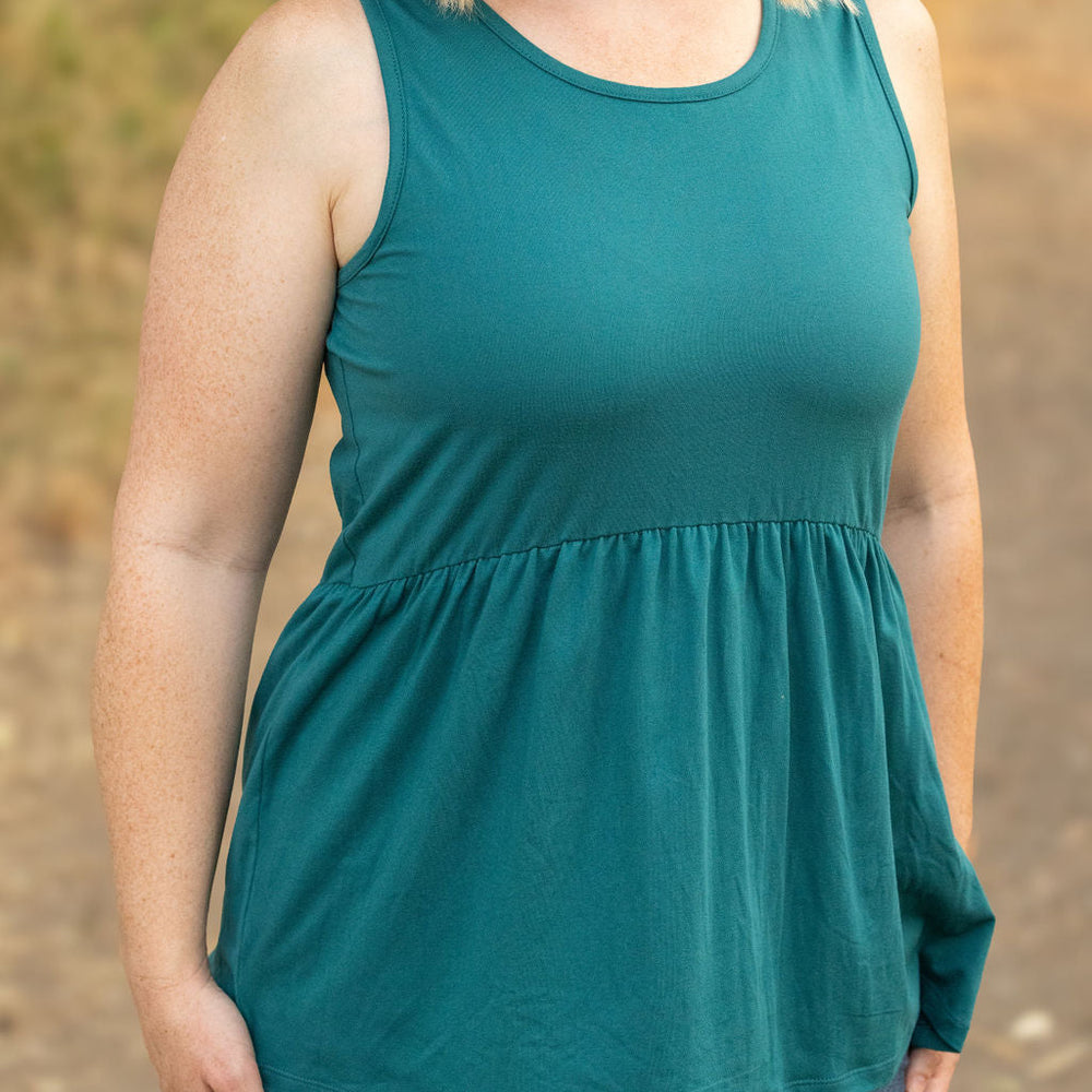 
                      
                        Renee Ruffle Tank - Teal
                      
                    