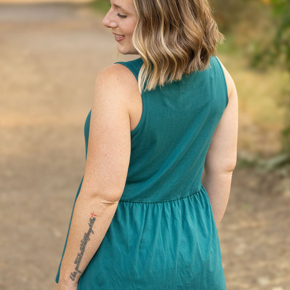 
                      
                        Renee Ruffle Tank - Teal
                      
                    