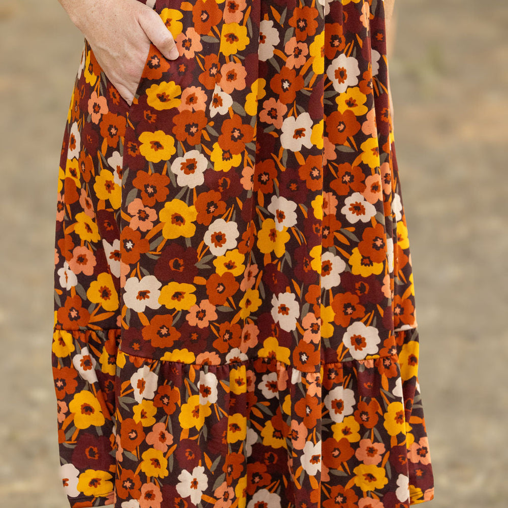 
                      
                        Bailey Dress - Brown Fall Floral
                      
                    