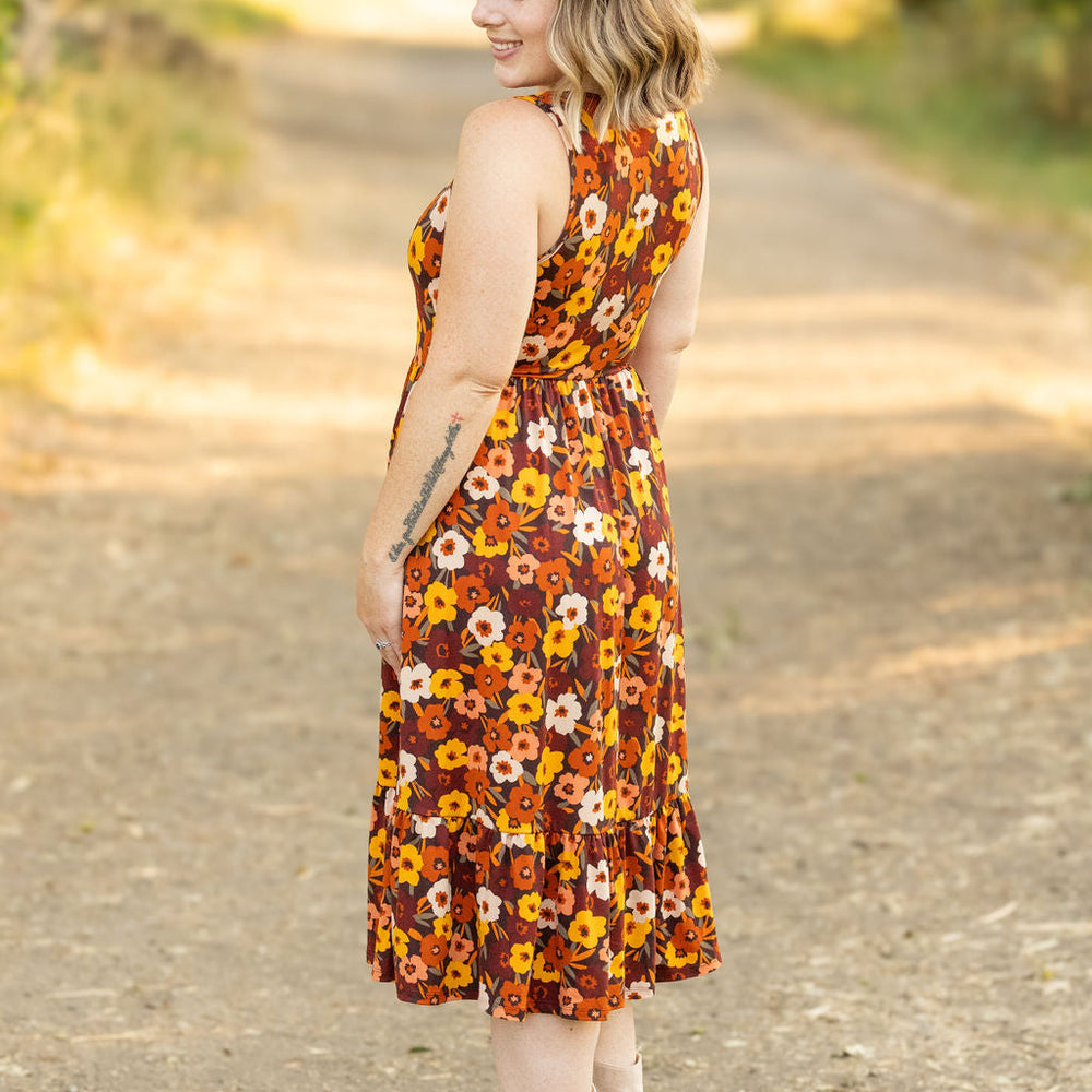 
                      
                        Bailey Dress - Brown Fall Floral
                      
                    