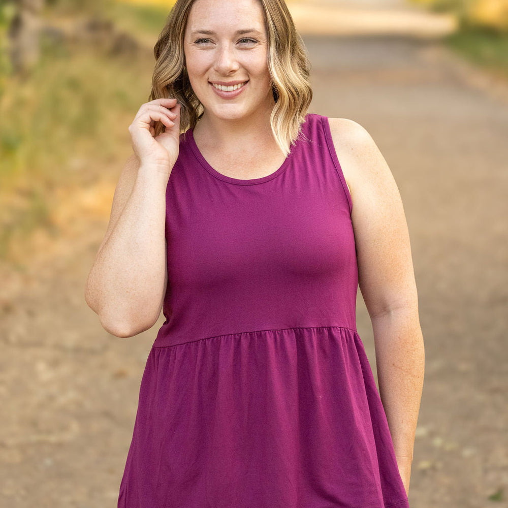 
                      
                        Renee Ruffle Tank - Dark Purple
                      
                    