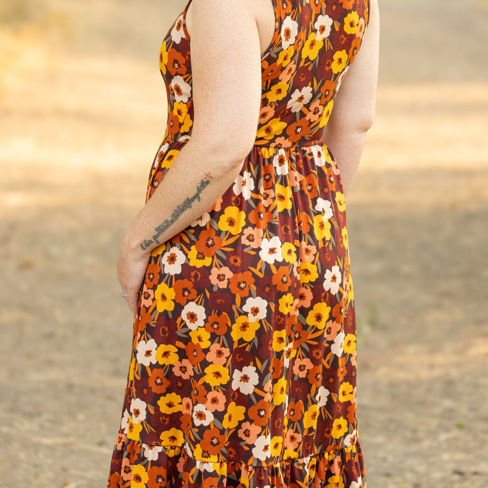 
                      
                        Bailey Dress - Brown Fall Floral
                      
                    