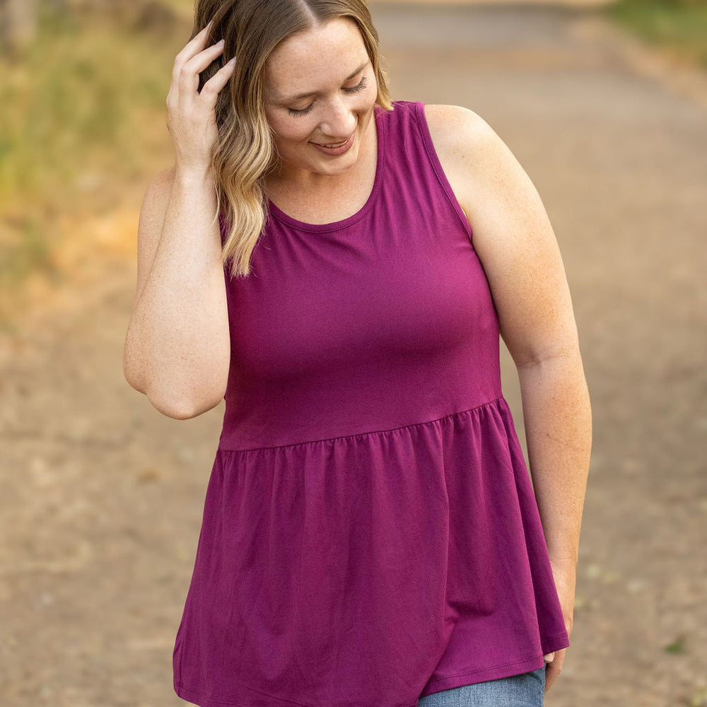 
                      
                        Renee Ruffle Tank - Dark Purple
                      
                    