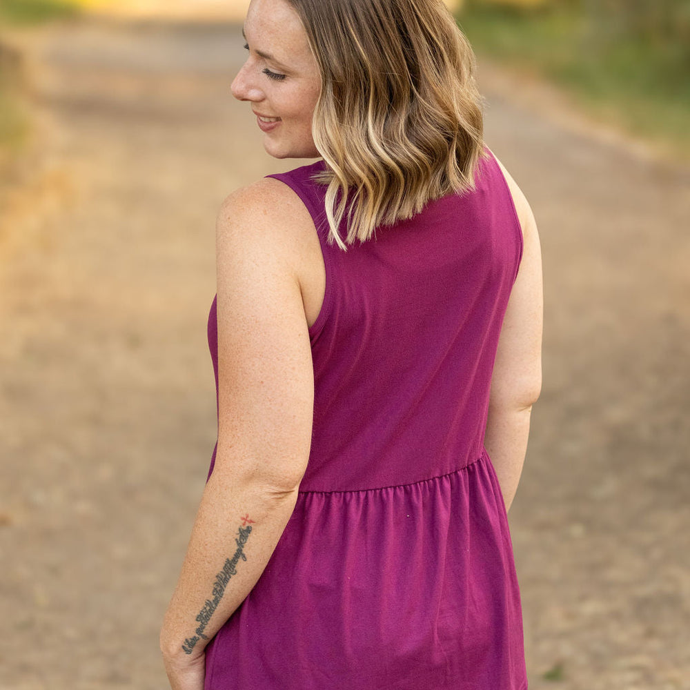 
                      
                        Renee Ruffle Tank - Dark Purple
                      
                    