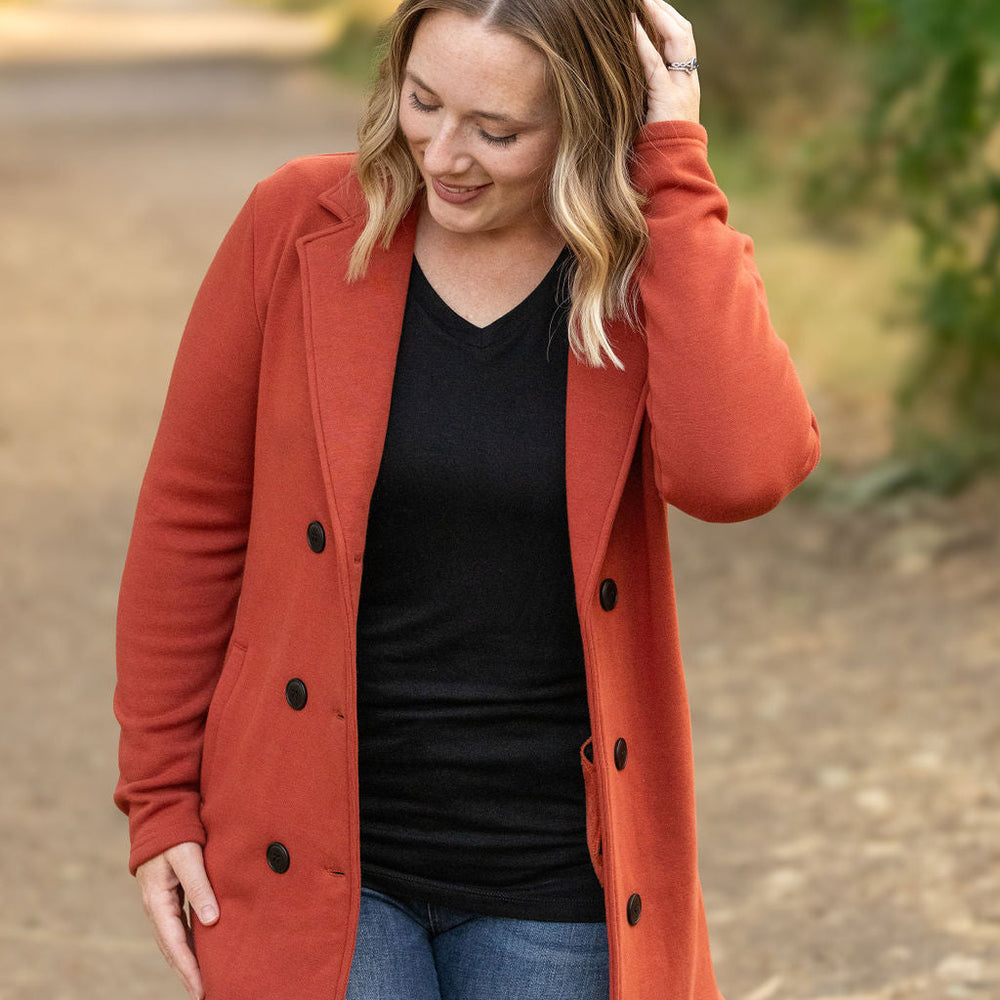 
                      
                        Scarlett Sweater Jacket - Pumpkin
                      
                    