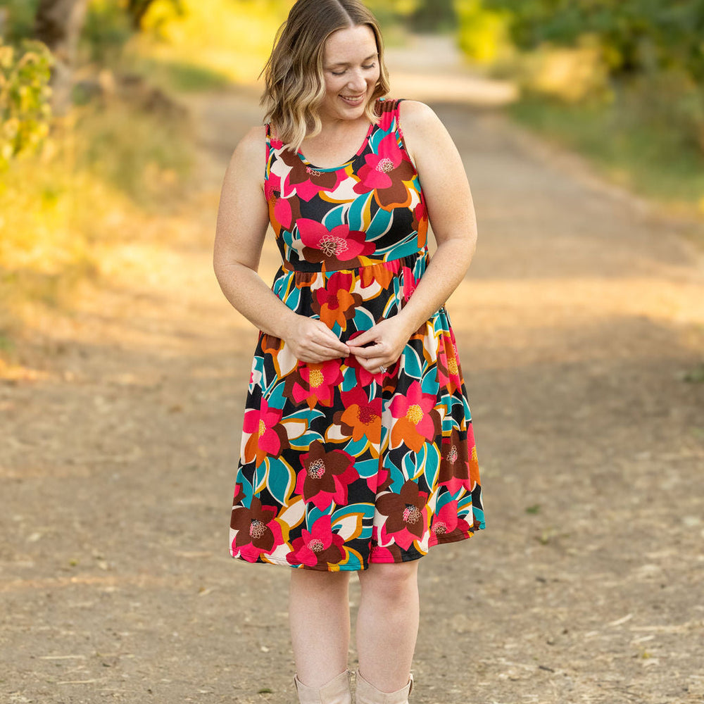 
                      
                        Kelsey Tank Dress - Bold Magenta Floral
                      
                    