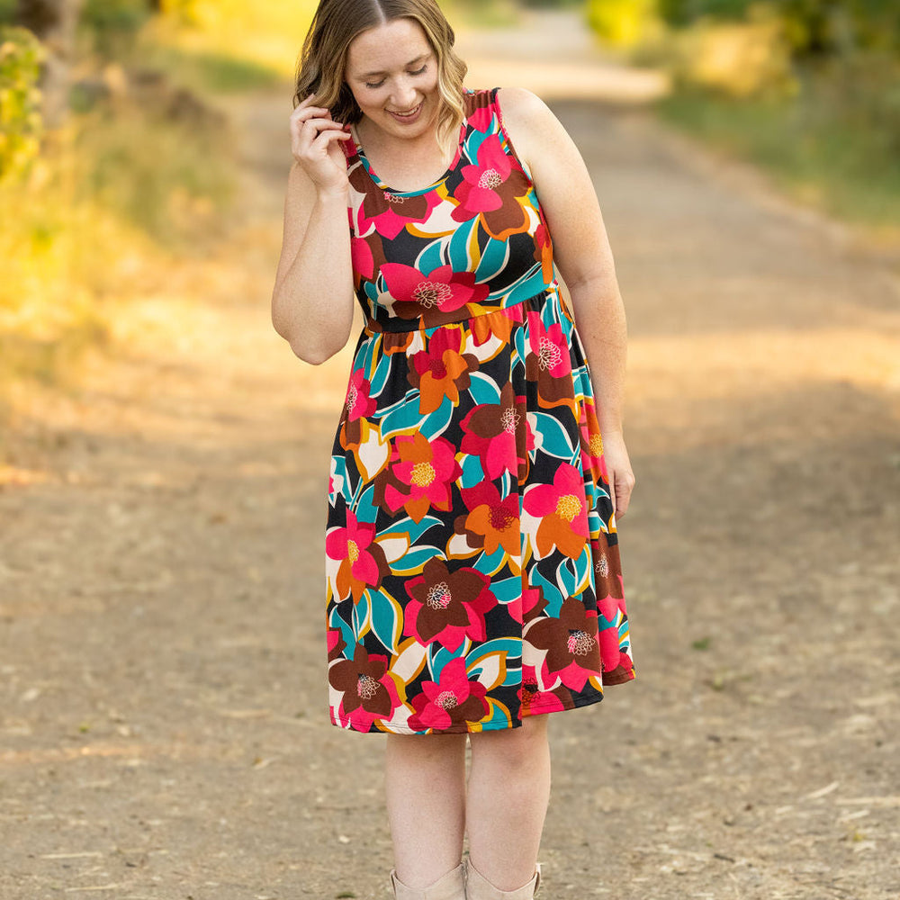 
                      
                        Kelsey Tank Dress - Bold Magenta Floral
                      
                    