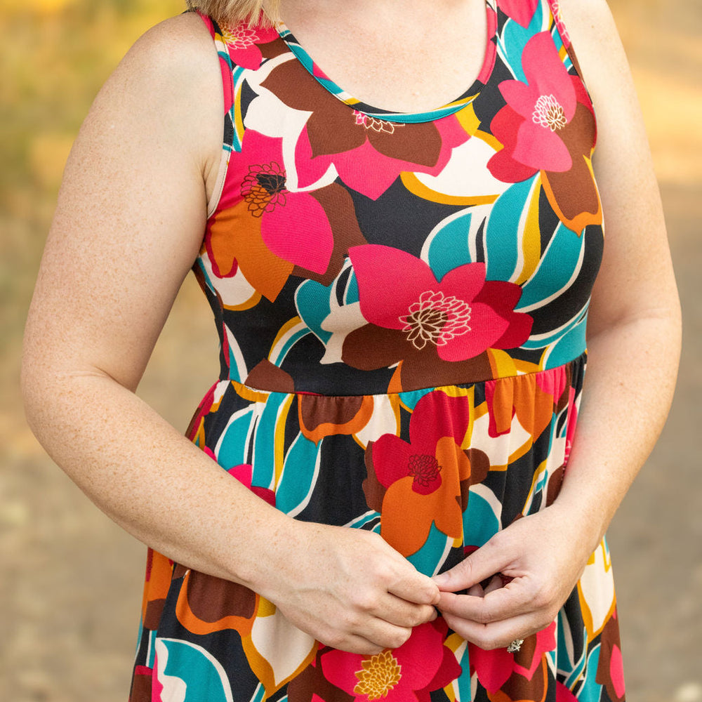 
                      
                        Kelsey Tank Dress - Bold Magenta Floral
                      
                    