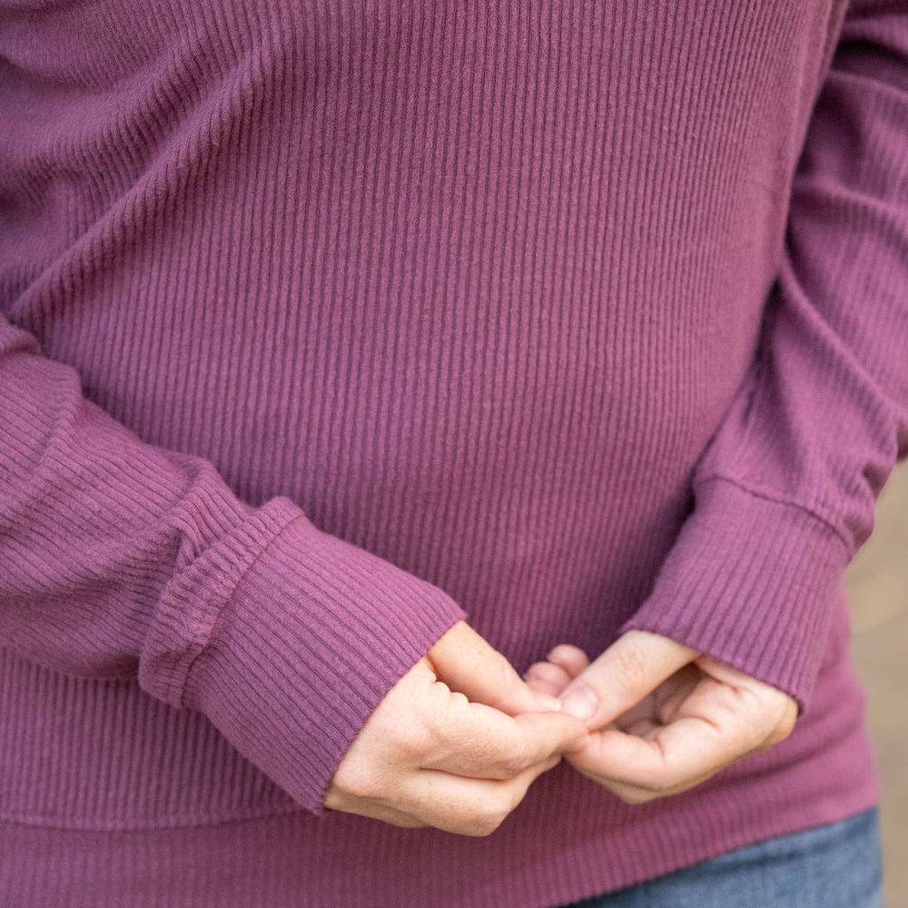 
                      
                        Corrine Ribbed Pullover Top - Plum
                      
                    