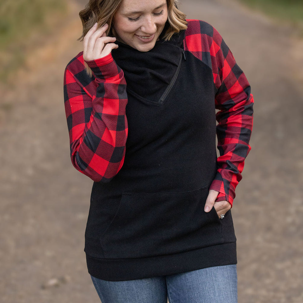 
                      
                        Zoey ZipCowl - Black and Buffalo Plaid
                      
                    