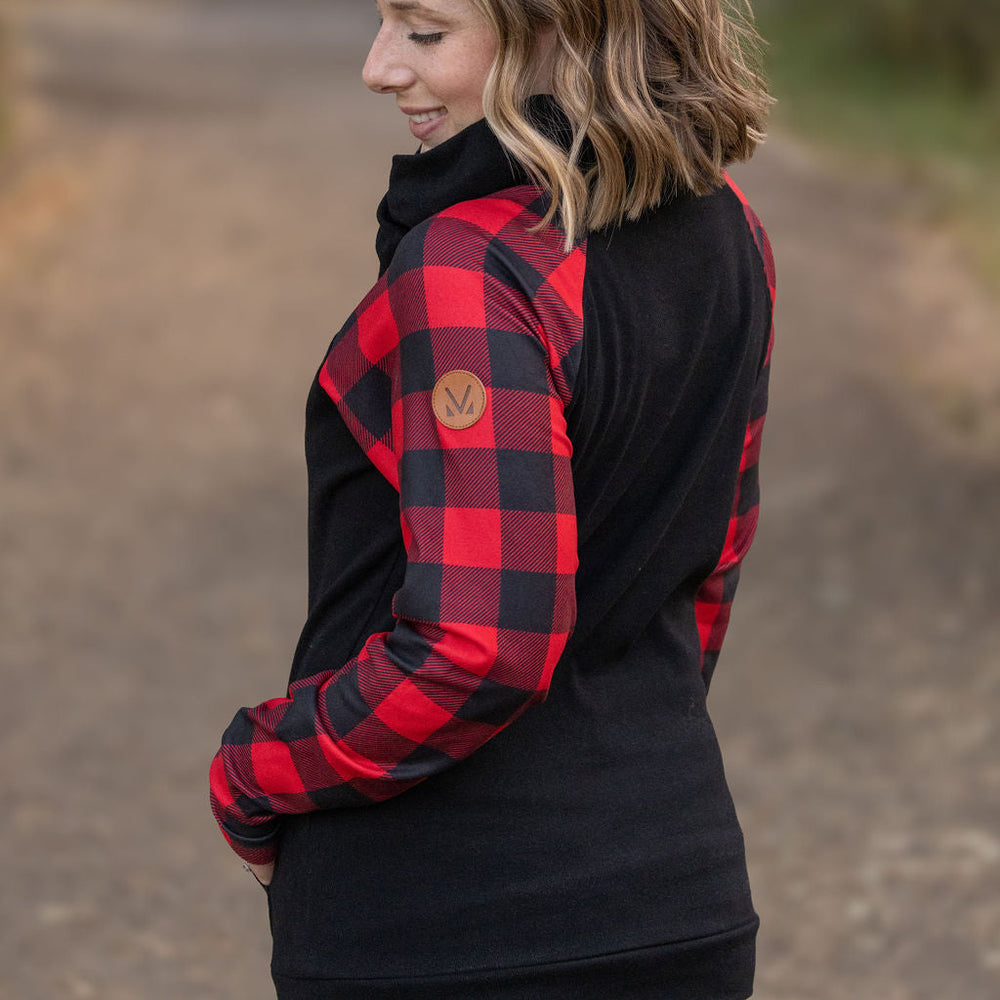 
                      
                        Zoey ZipCowl - Black and Buffalo Plaid
                      
                    