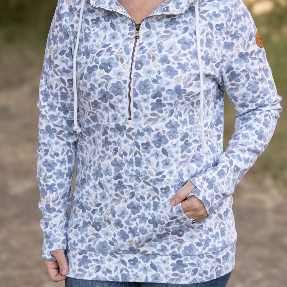 
                      
                        HalfZip Hoodie - Blue Floral
                      
                    