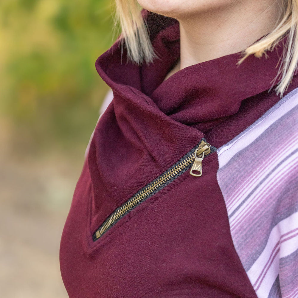 
                      
                        Classic Zoey ZipCowl Sweatshirt - Berry Serape
                      
                    